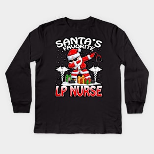 Santas Favorite Licensed Practical Nurse Christmas Kids Long Sleeve T-Shirt